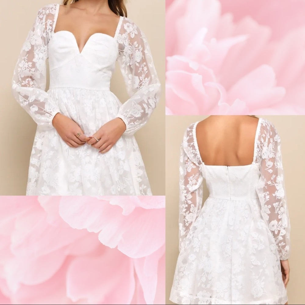 Elegant White Lace Dress